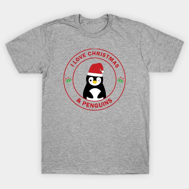 Christmas Penguin T-Shirt by Mint Cloud Art Studio
